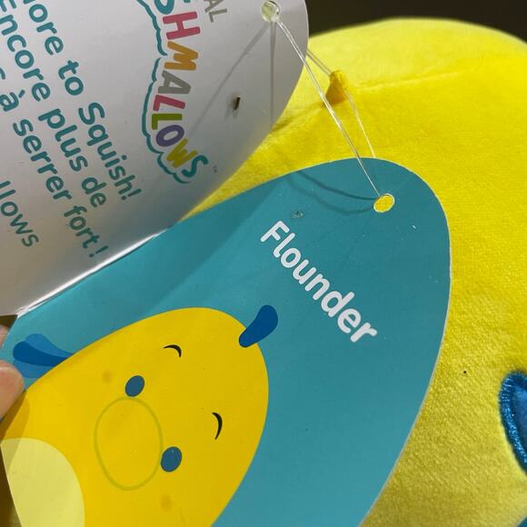 Squishmallows Disney FLOUNDER FROM THE LITTLE MERMAID COLLECTIBLE FISHY KAWAII - Picture 9 of 11
